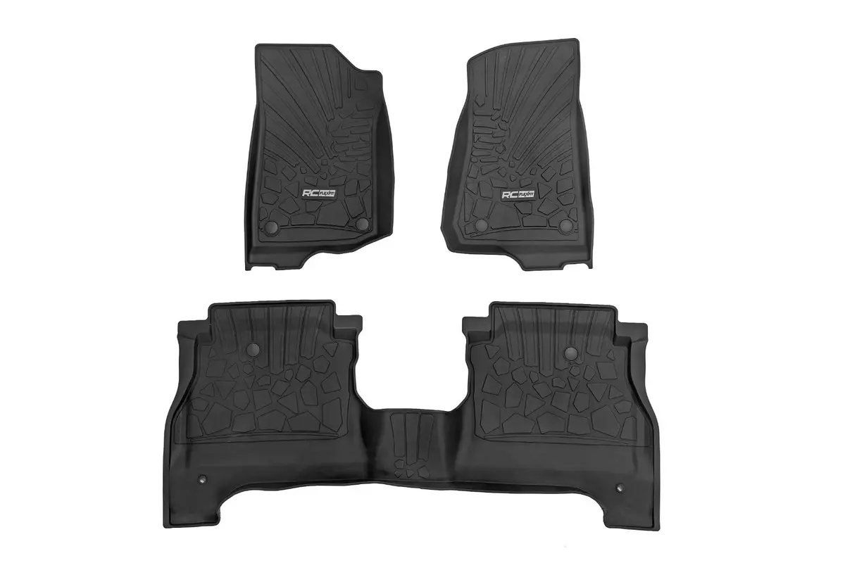 Flex-Fit Floor Mats | Fr & Rr | Rr Lockable | Jeep Gladiator Jt 4Wd (20-25) 1