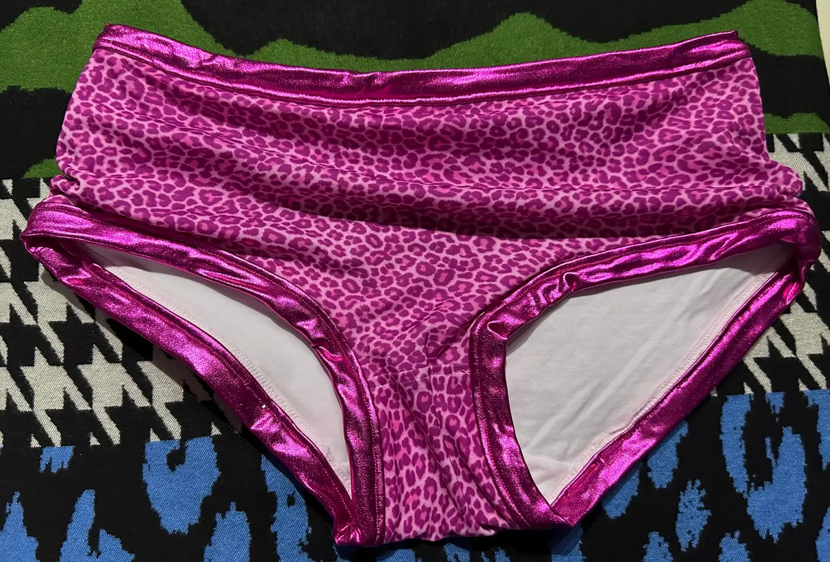 Dude Where's My Pants? Hot Pants - Pink Leopard 1