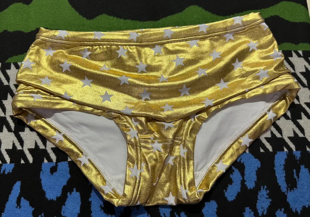 Dude Where's My Pants? Hot Pants - Gold Stars 1