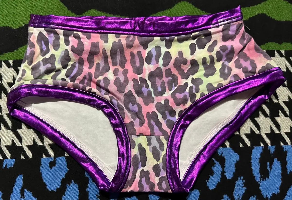 Dude Where's My Pants? Hot Pants - Pastel Leopard 1