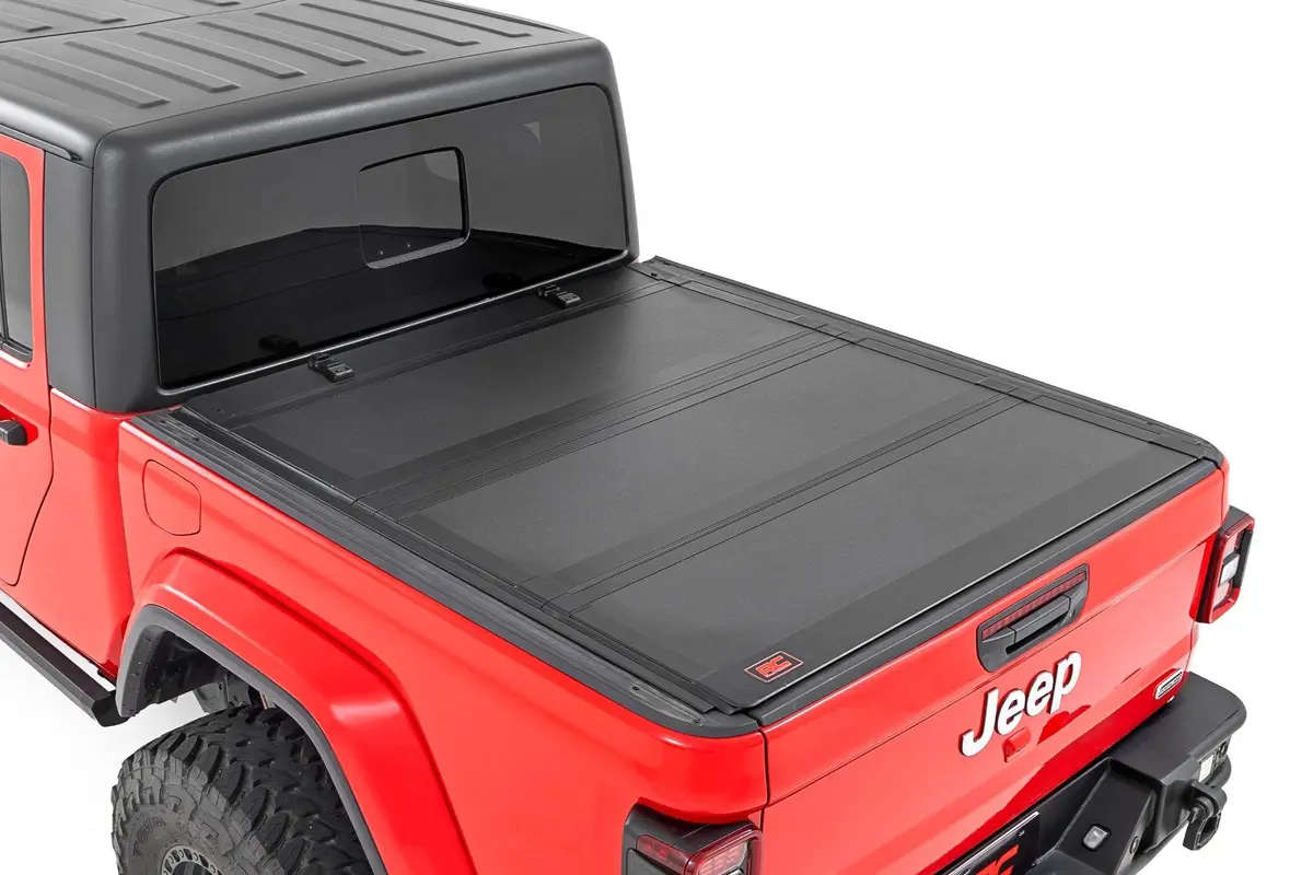 Rough Country Hard Tri-Fold Flip Up Bed Cover | 5' Bed | Jeep Gladiator Jt 4Wd (2020-2025) 1