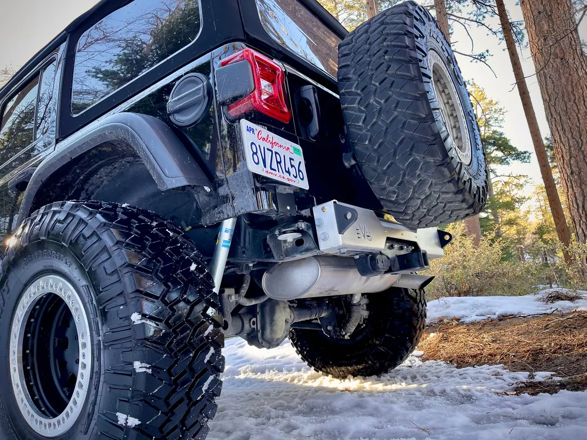 Jeep Wrangler Jl/Jlu Fascia With D Ring Shackle Rear Bumper Delete, Aluminum 1