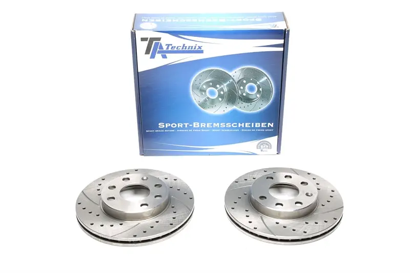 Juego De Discos De Freno Ta Technix Sport Eje Trasero Apto Para Chevrolet Aveo / Kalos / Lanos / Nexia / Racer / Ascona C / Astra F / Corsa Combo / Corsa A +B / Kadett D +E / Kadett E Kasten / Vectra A 1