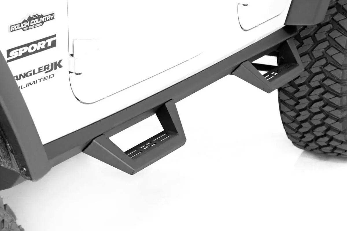 Contoured Drop Steps | 4 Door | Jeep Wrangler Unlimited 2Wd/4Wd (2007-2018) 1
