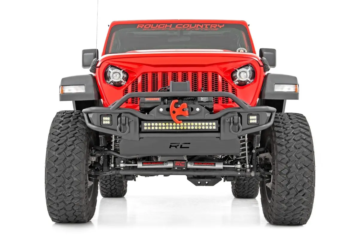 Rough Country 3.5 Inch Lift Kit | C/A Drop | Fr D/S | Jeep Wrangler Unlimited (24-26) 1