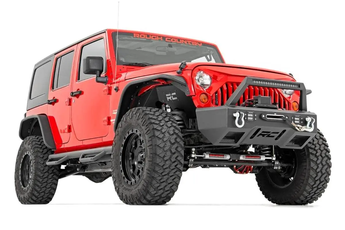 Rough Country 4 Inch Lift Kit | Long Arm | Jeep Wrangler Unlimited 2Wd/4Wd (2007-2011) 1