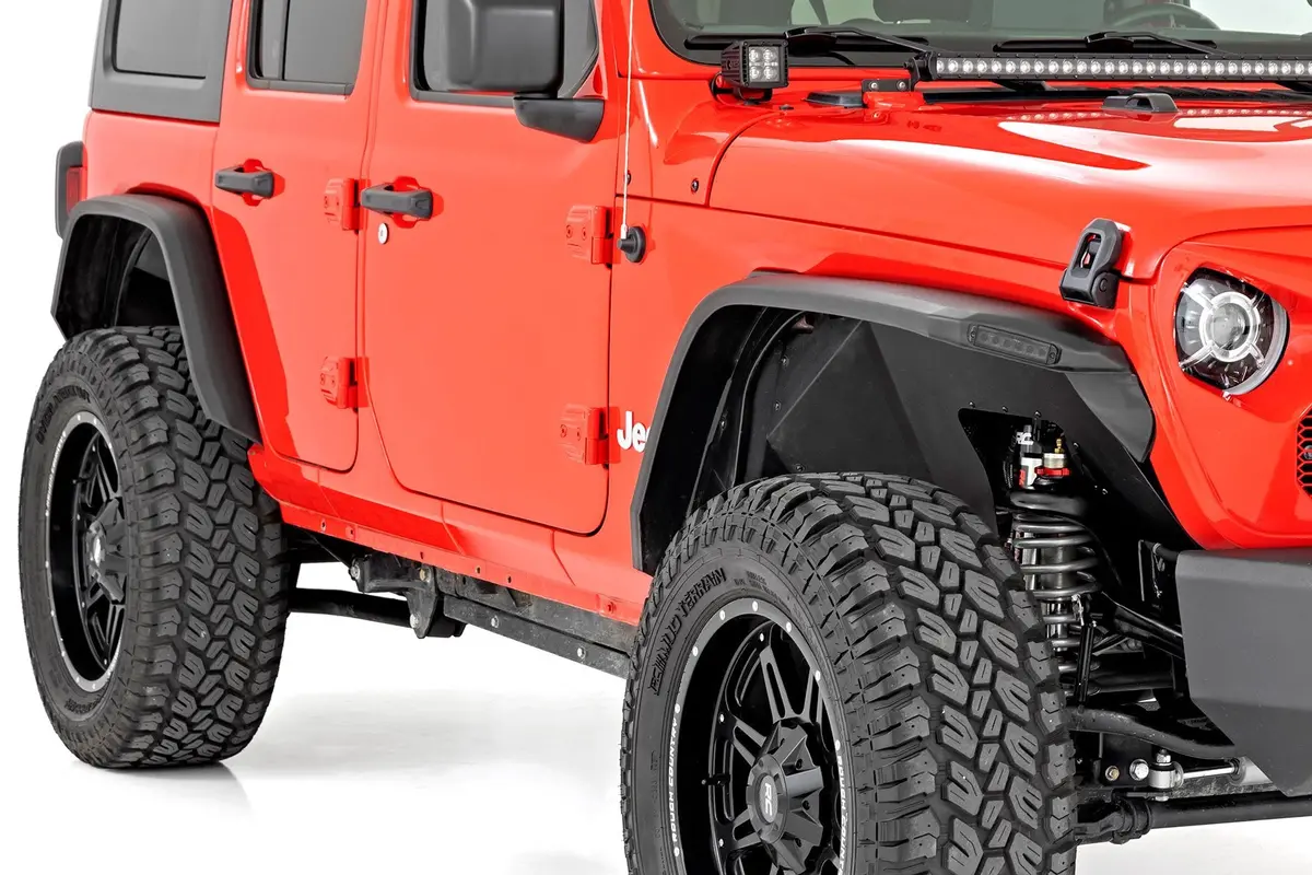 High Clearance Led Flat Fender Flare Kit | Uv Treated | Jeep Wrangler Jl (18-24) 1