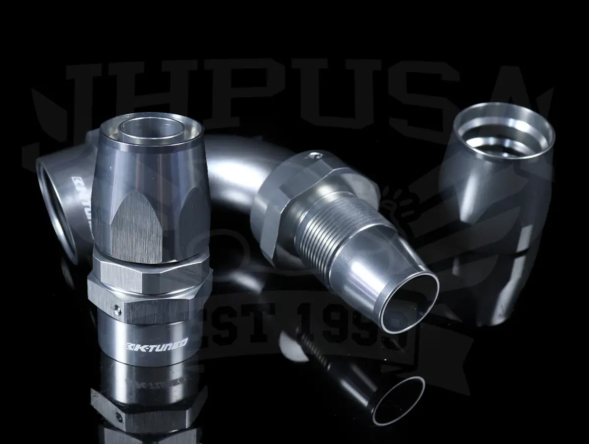 K-Tuned Standard Hose Ends - Titanium Finish 1