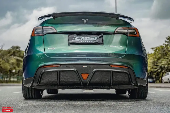 Tesla Model Y Carbon Fiber Spoiler (Cmst Style) 1