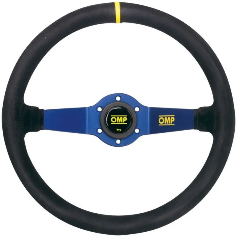 Volante Omp Rally Ante 350Mm Negro 2 Brazos Azules 1