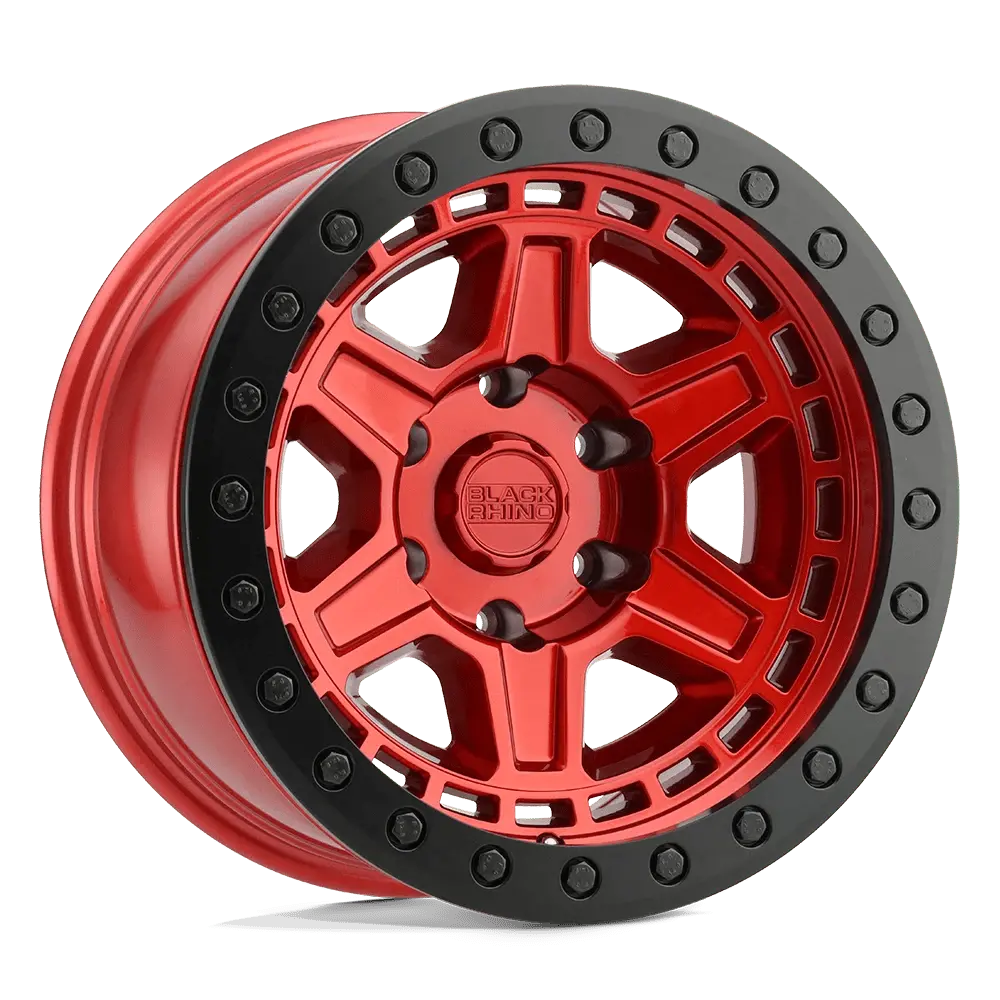 Black Rhino Candy Red W/ Black Ring & Bolts Br Reno 17X9 5X127 -18 71 Cndy Red Blk 1