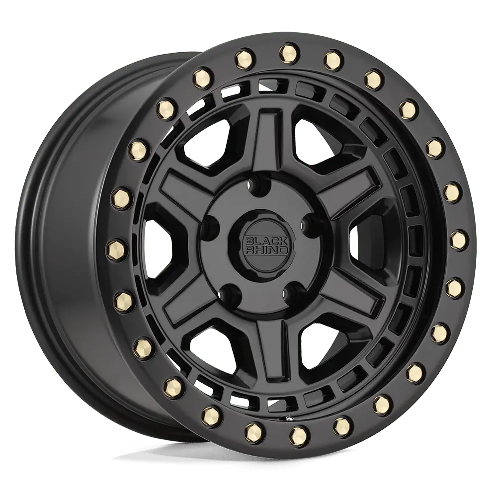 Black Rhino Matte Black W/ Brass Bolts Br Reno 17X9 5X127 -18 71 M-Blk Brass Hw 1