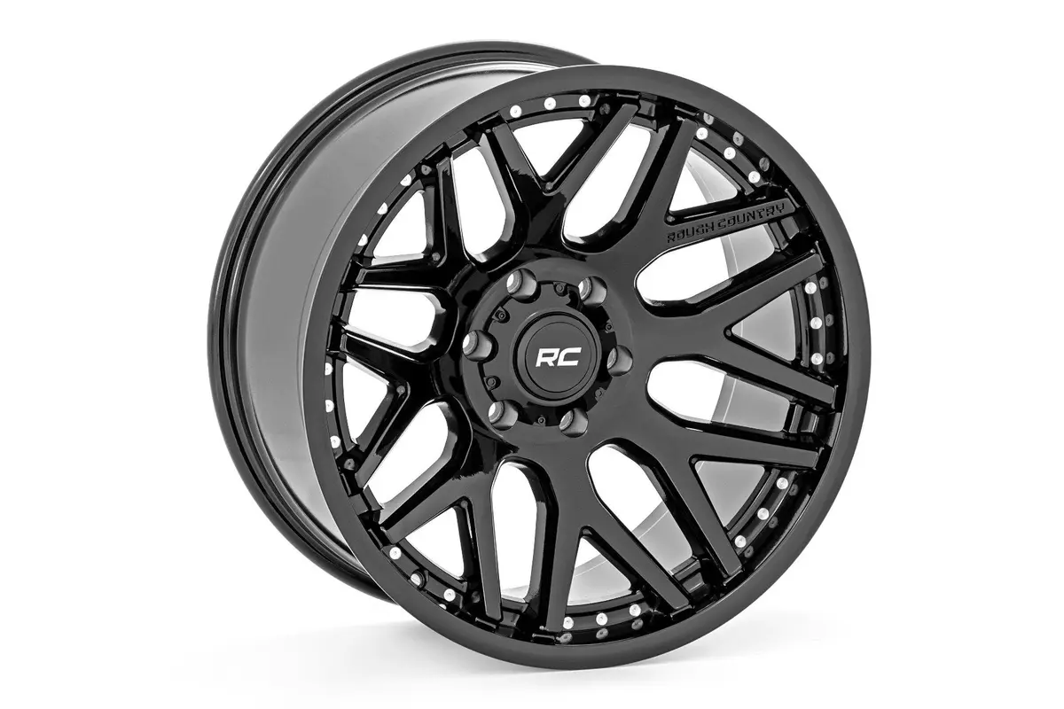 Rough Country 95 Series Wheel | One-Piece | Gloss Black | 20X10 | 5X5 | -19Mm 1