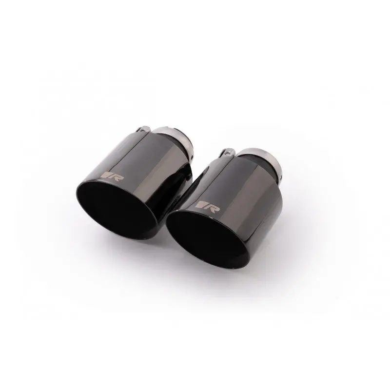 Set De 2 Colas Remus De 102Mm Corte Recto Y Angulado Cromo Negro 1