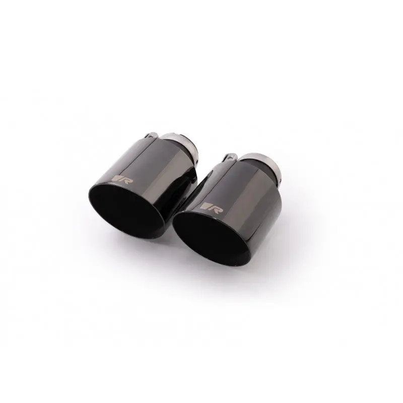Set De 2 Colas Remus 115Mm Corte Recto Angulado Cromo Negro 1