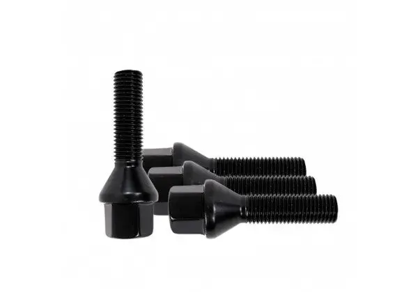4 X Tornillos 12X1.25X36 Conico 60 Hex 17 Negro 1