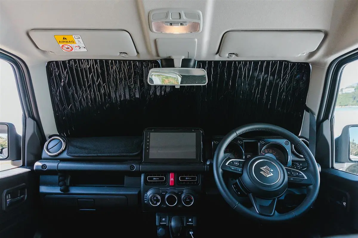 Rubbertree Windscreen Sunshade With Canvass Storage Bag (Jimny Models 2018-Current Xl 5-Door, Glx & Lite 3-Door) 1