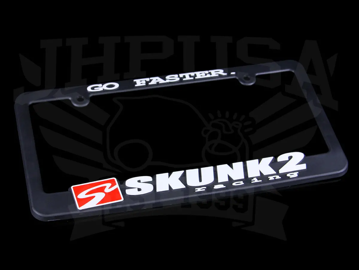 Skunk2 'Go Faster' License Plate Frame 1