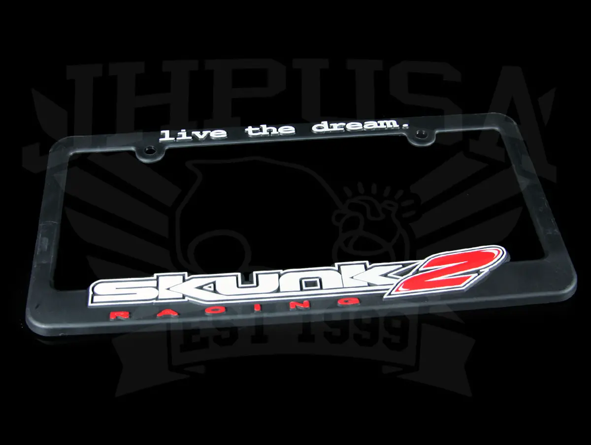 Skunk2 'Live The Dream' License Plate Frame 1