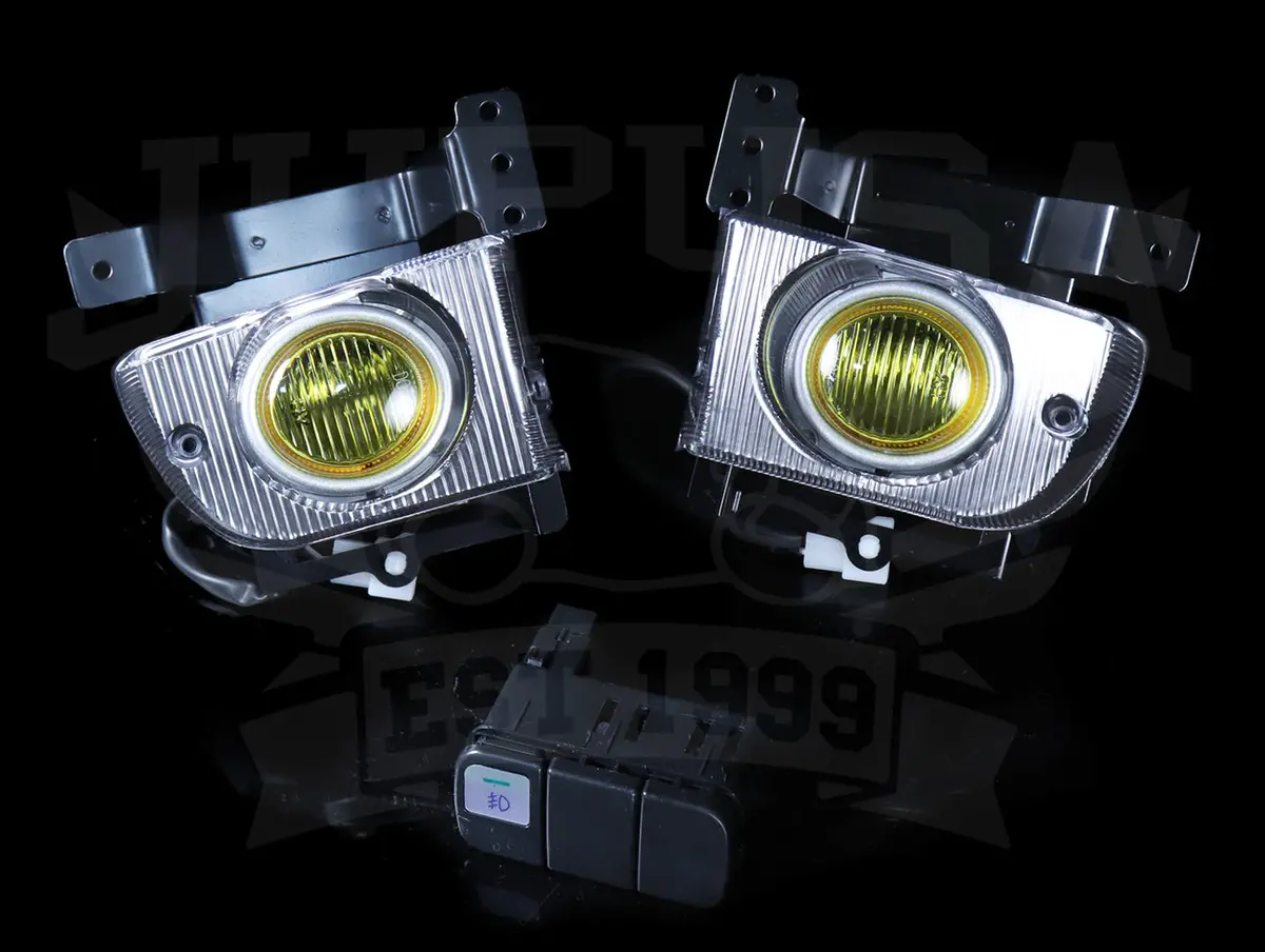 Spec-D Tuning Oem Style Yellow Fog Light Kit - 92-95 Civic Sedan 1