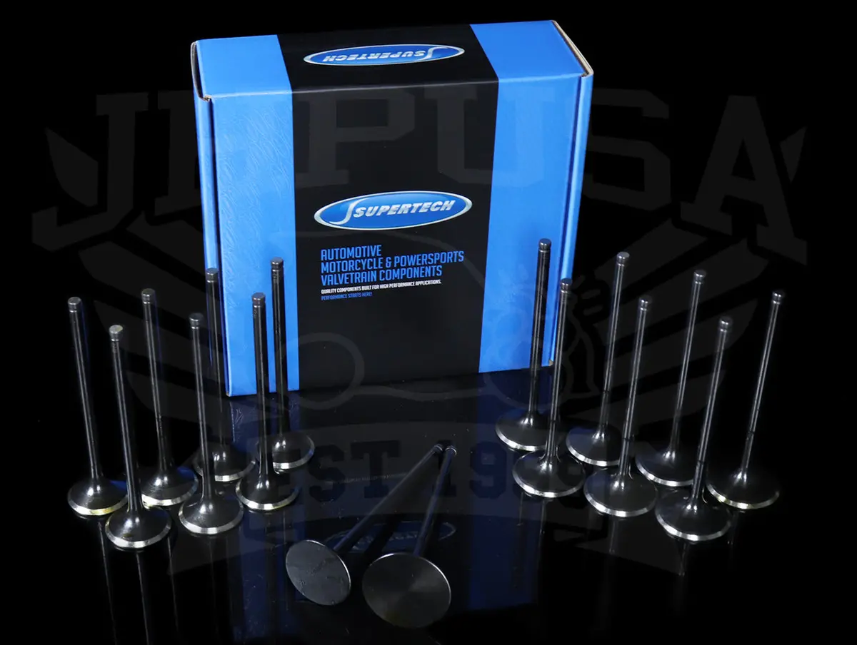 Supertech Black Nitride Hi-Comp Race Flat Valve Set (100 Series) - B-Series Vtec 1