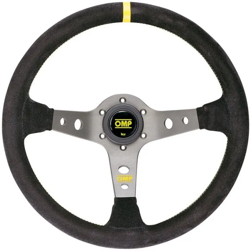 Volante Omp Corsica Ante 350Mm Negro Brazos Plata 1