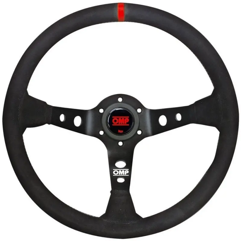 Volante Omp Corsica Ante 350Mm Brazos Negro -Detalle Rojo 1