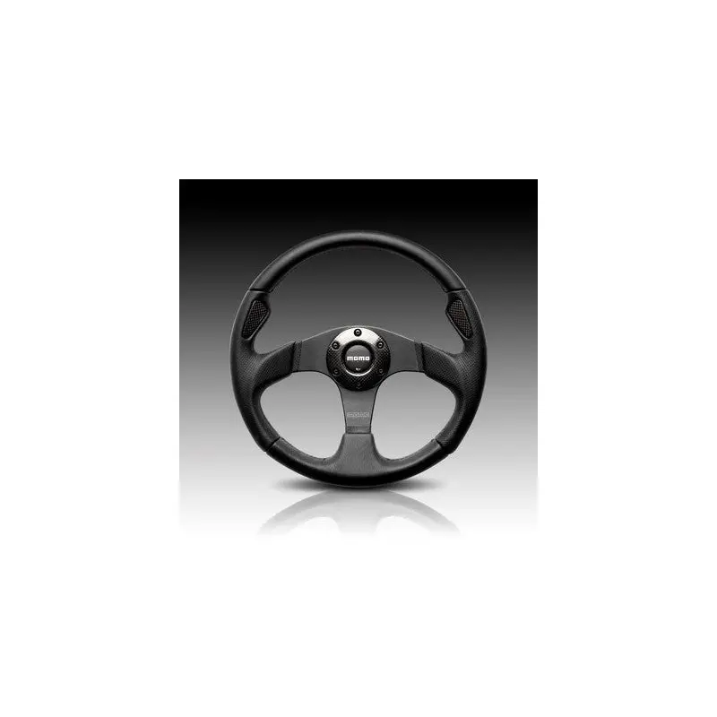 Volante Momo Jet D32 320 Cuero Negro. 1