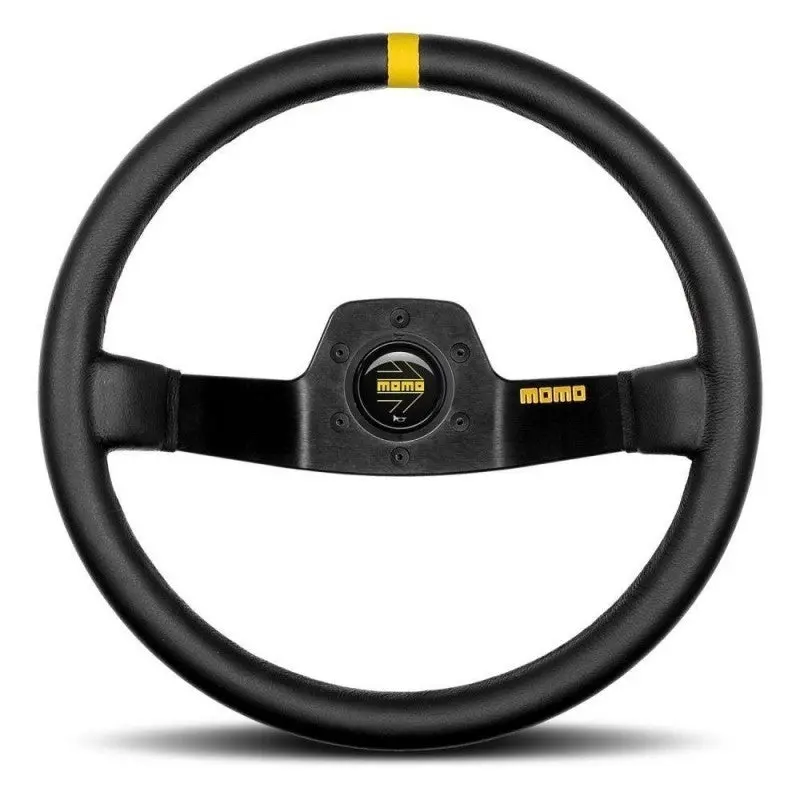 Volante Momo 350 Mm Piel 2 Brazos Negro Mod.02 1