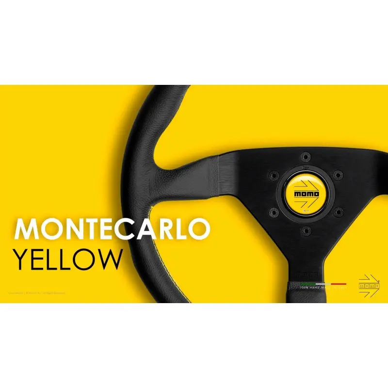 Volante Momo Montecarlo Negro-Amarillo 350 1