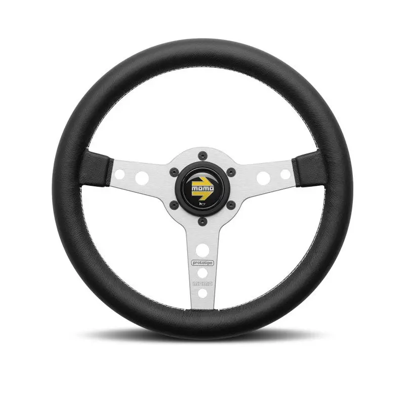 Volante Momo Prototipo 370 Mm Radio Gris 1