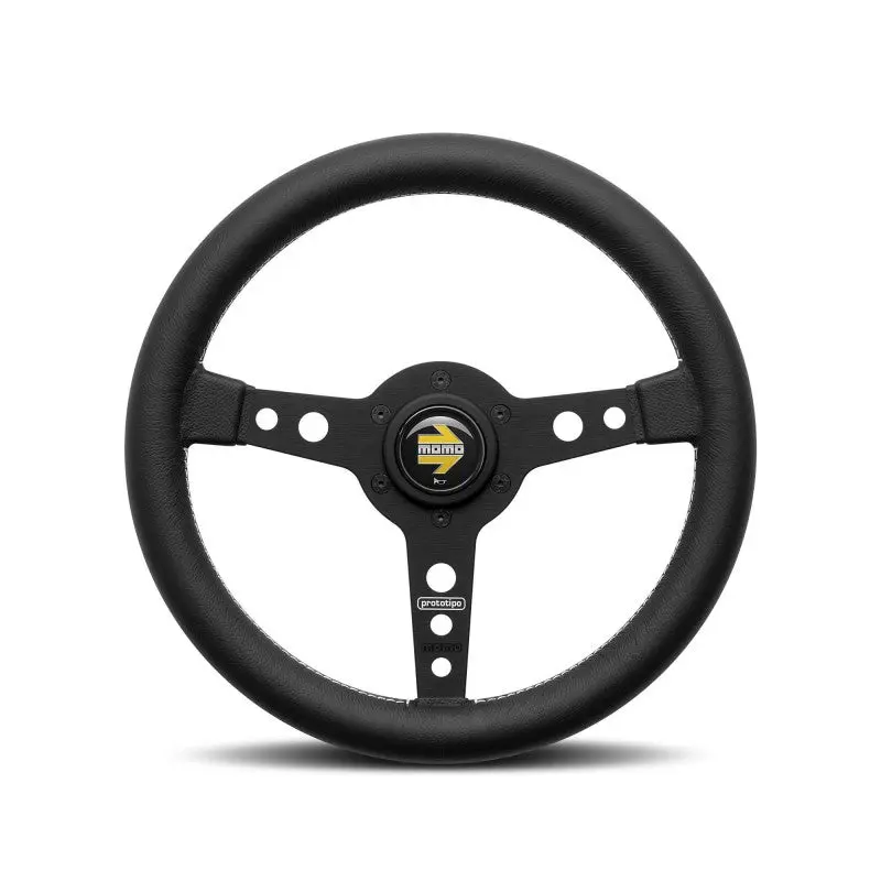 Volante Momo Prototipo 370 Mm Radio Negro 1
