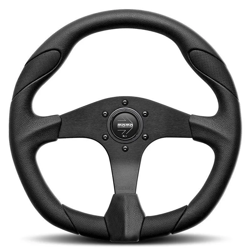 Volante Momo Quark 350 Mm Piel Negra 1