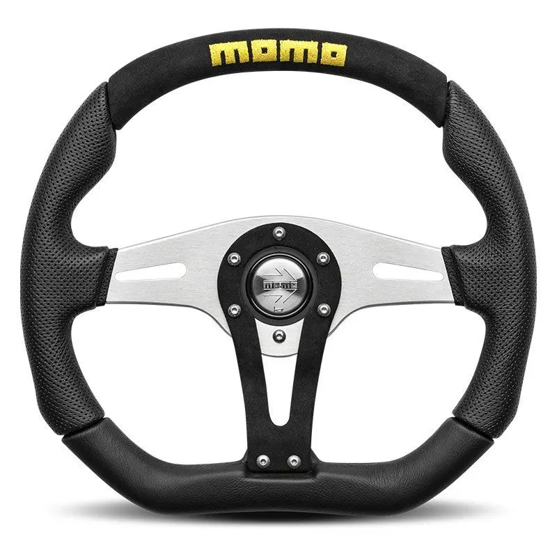 Volante Momo Trek 350 Mm Cuero Y Alcantara 1