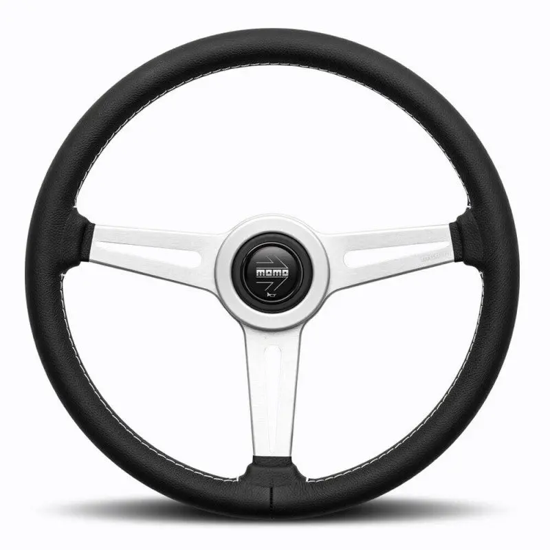 Volante Momo Retro 360 Cuero Negro 1