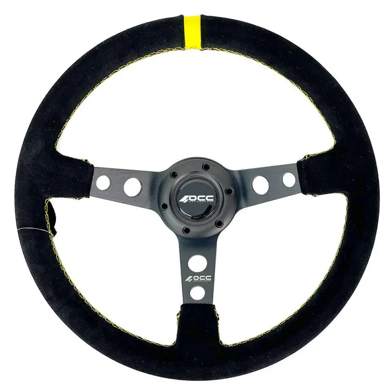 Volante Semidesplazado Mod. Track Piel Vuelta Brazos Negros Occ Motorsport 1
