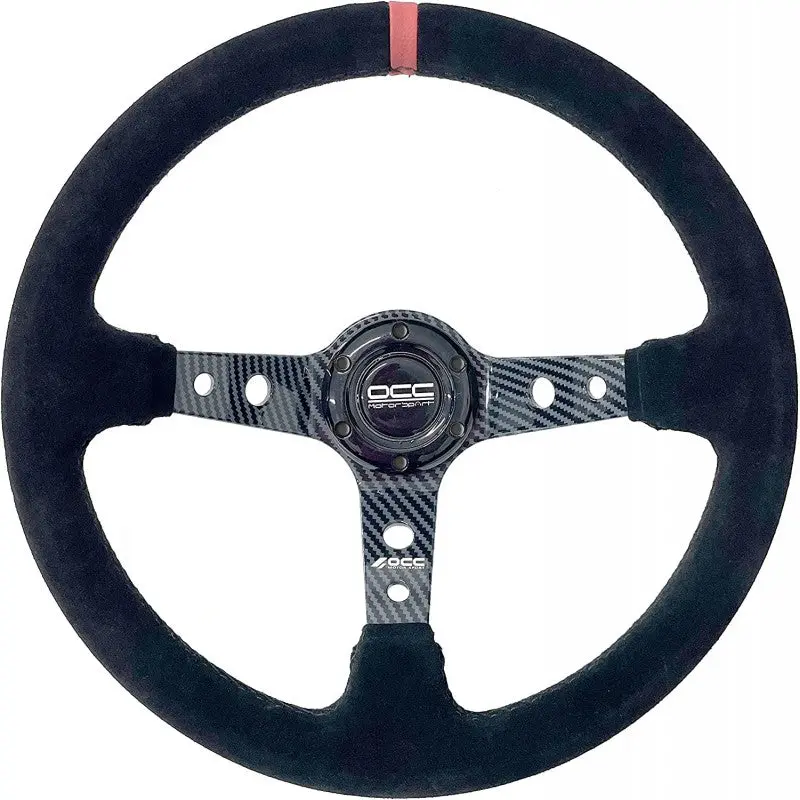 Volante Desplazado Mod. Track Piel Vuelta Brazos Carbon Look Occ Motorsport 1