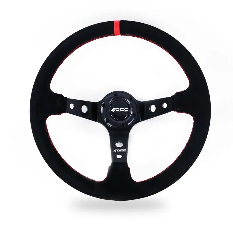 Volante Desplazado Mod. Track De Piel Vuelta Brazos Negros Occ Motorsport 1
