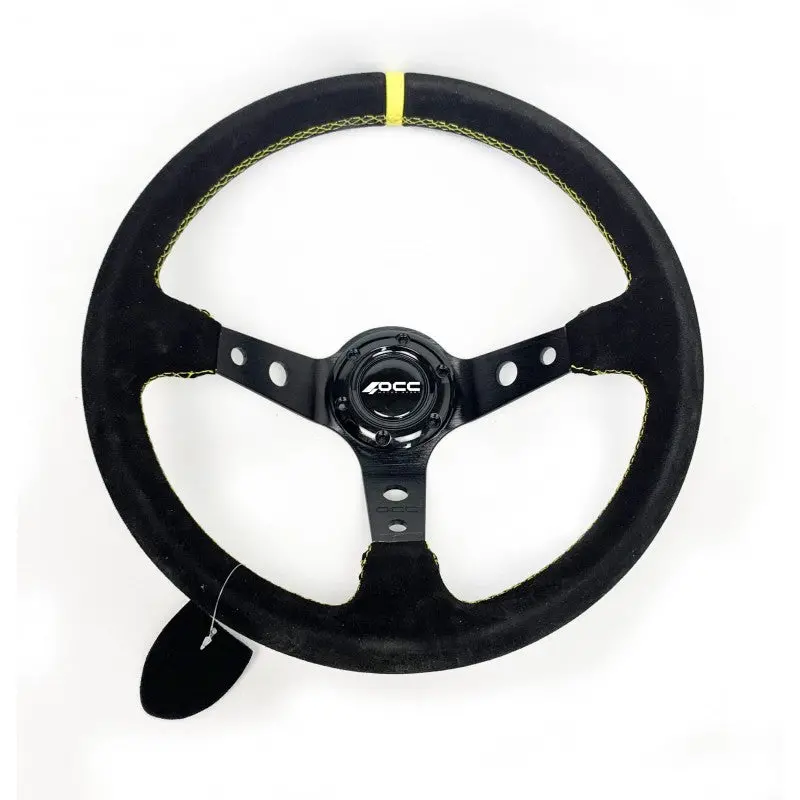 Volante Desplazado Mod. Track Piel Vuelta Brazos Negros Occ Motorsport 1