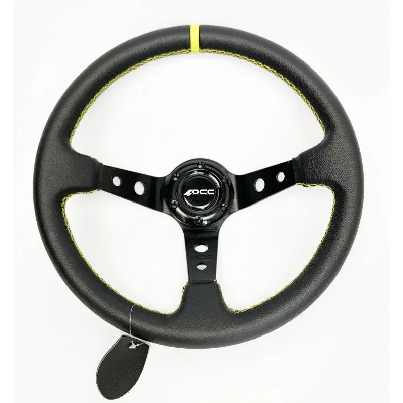 Volante Desplazado Mod. Track Piel Artificial Brazos Negros Occ Motorsport 1