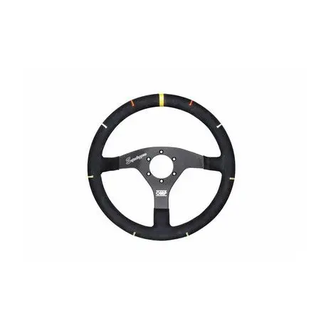 Volante Omp Plano Aluminium Diam. 350 Mm Negro Con Colores 1