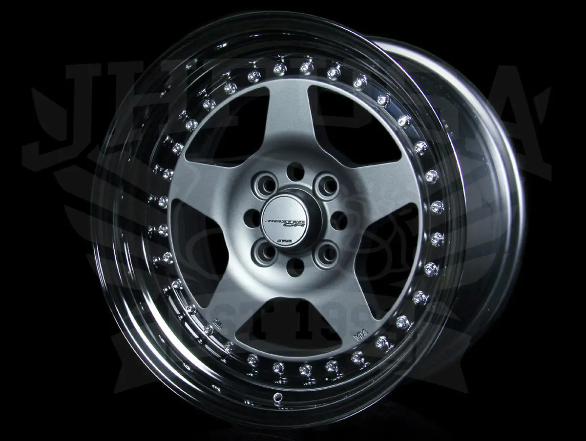 Work Meister Cr 01 3-Piece Wheel - Gunmetal W/ Black Lip 15X8 / 4X100 1