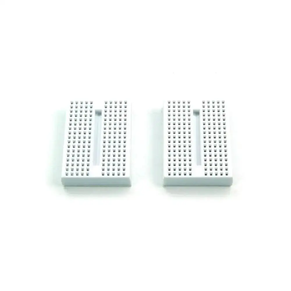 170 Tie Point Mini Solderless Breadboard Pair - White 1