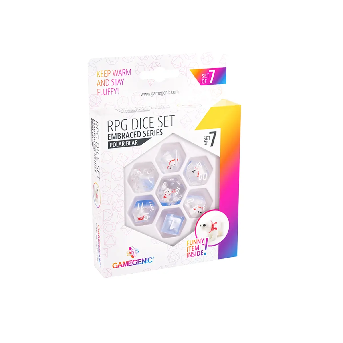 Embraced Series - Polar Bear - Rpg Dice Set (7Pcs) 1