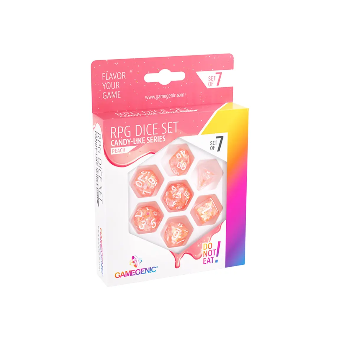 Candy-Like Series - Peach - Rpg Dice Set (7Pcs) 1