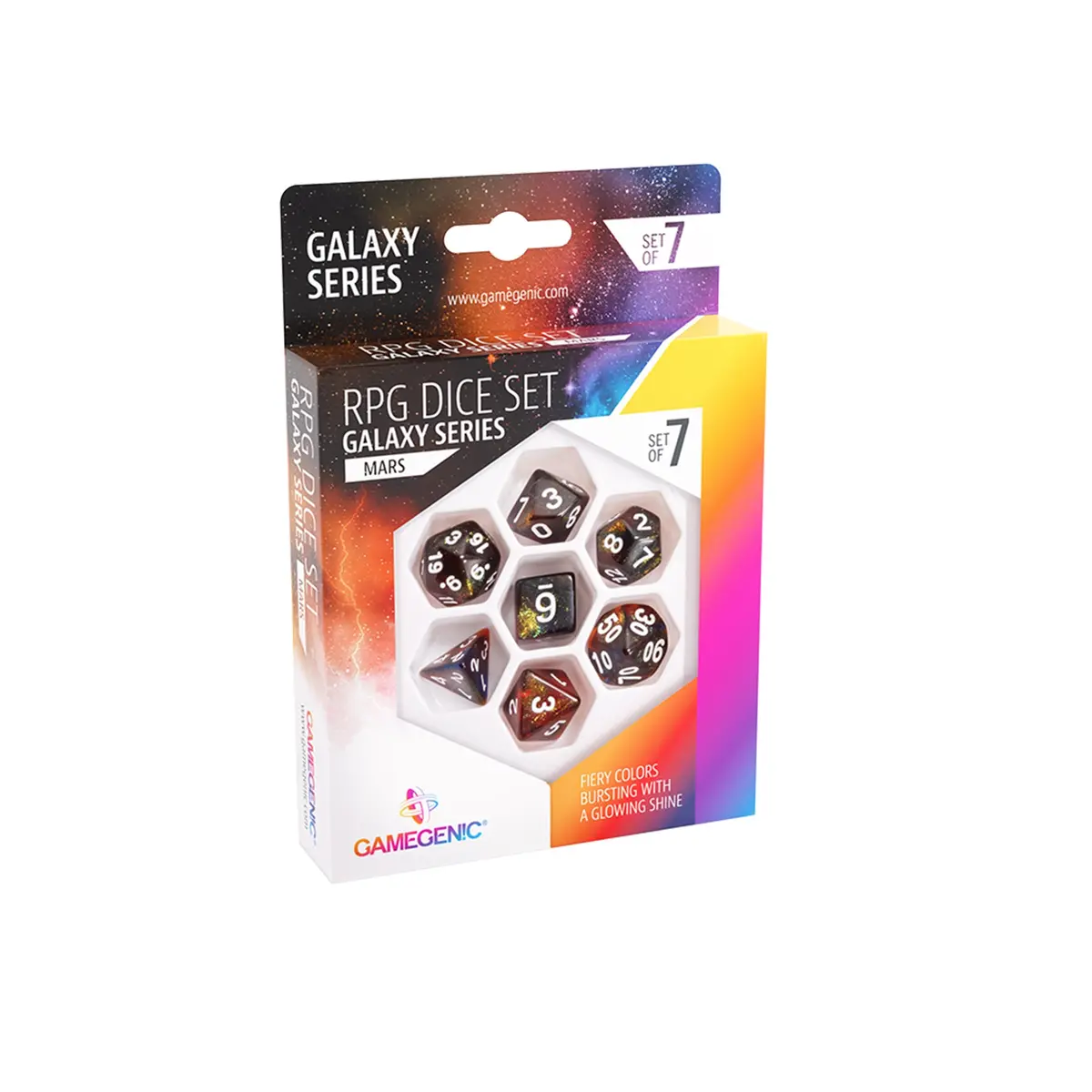 Galaxy Series - Mars- Rpg Dice Set (7Pcs) 1