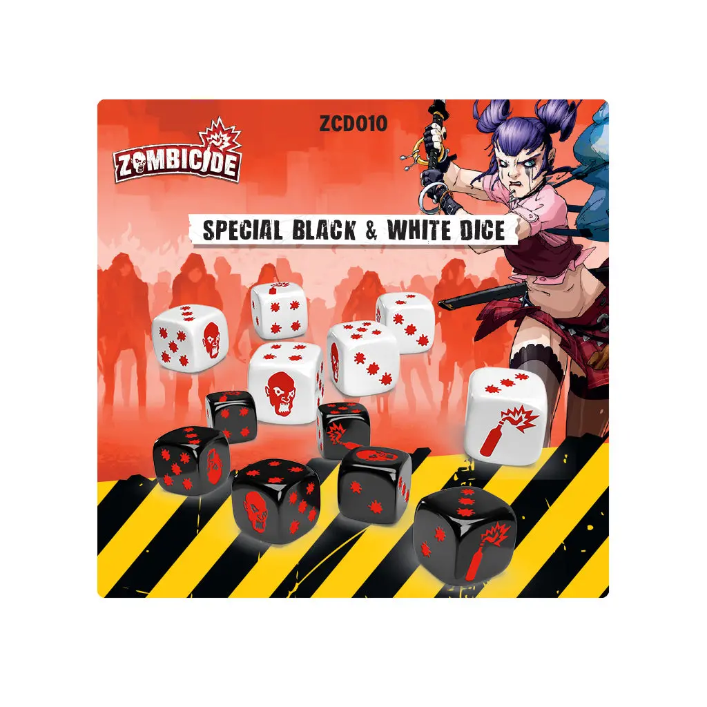 Zombicide: Black And White Dice Pack 1